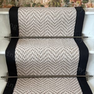Beige Herringbone Taped Runner