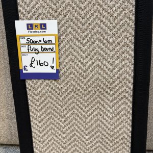 Beige Chevron Runner with Black Tape