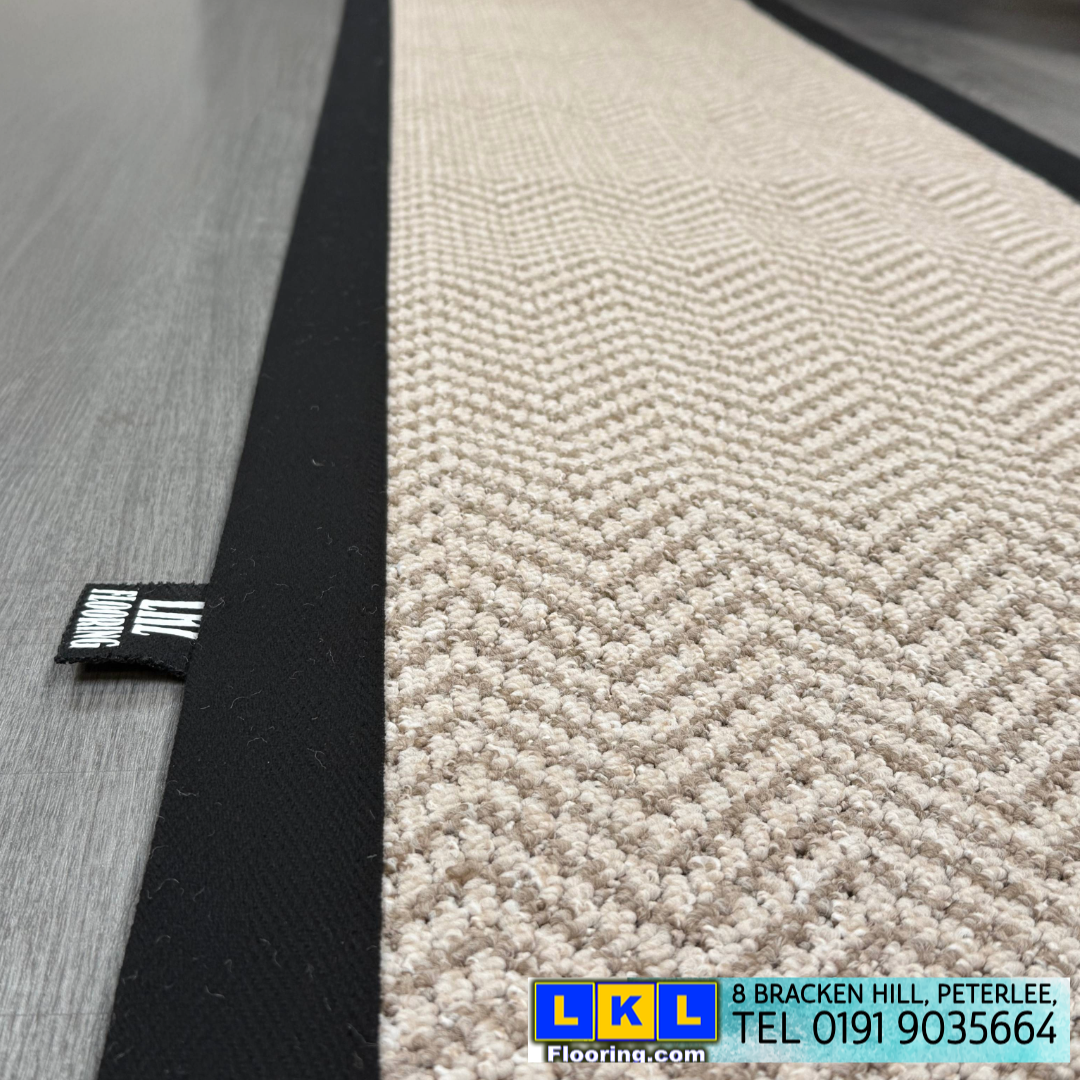 Beige Chevron Runner with Black Tape - Image 3